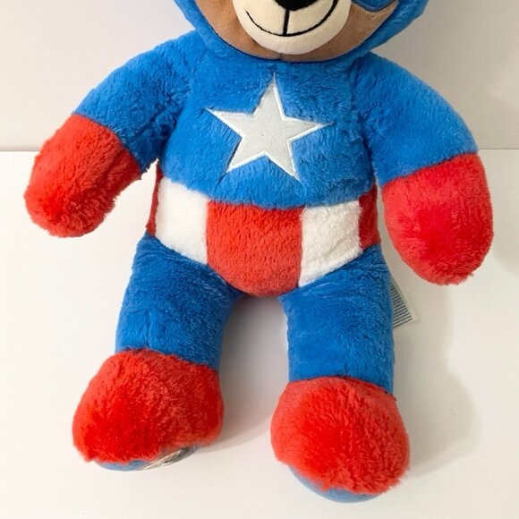 Build A Bear Captain America 16 Inch Tall Plush Marvel Stuffed Animal Bab - Picture 3 of 14
